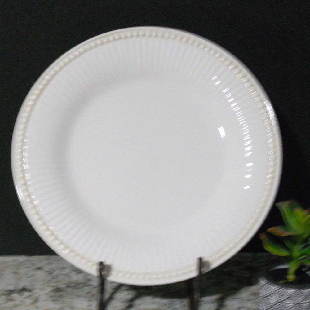 COPY - Lenox Butler's Pantry Fluted Cream Dinner Plate Beaded Edge